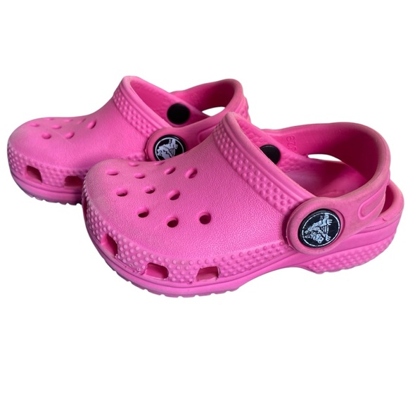 Pink Toddler Girls Clasic Crocs - Picture 2 of 6